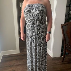 Strapless maxi dress